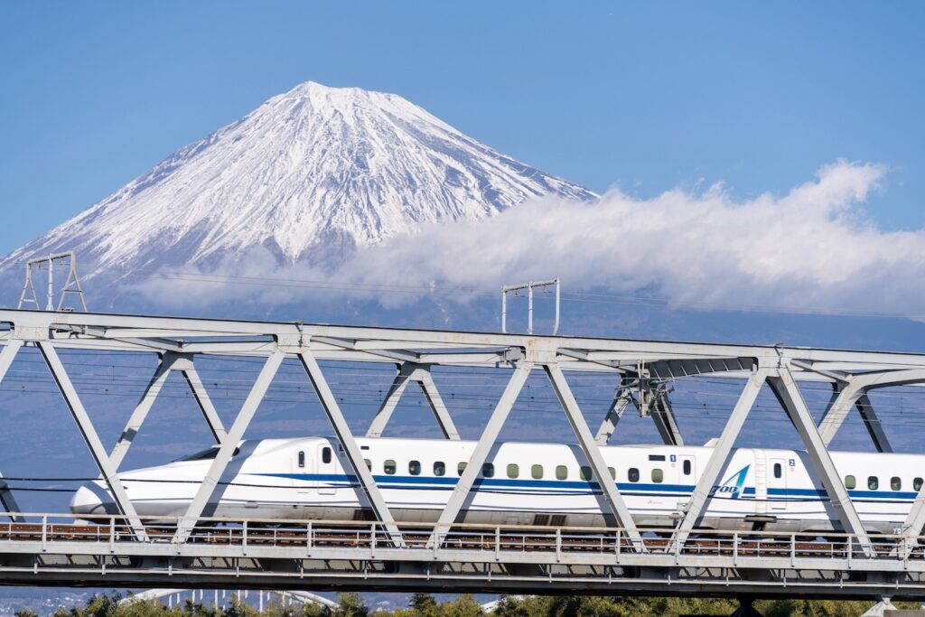 Mt fuji and bullet train